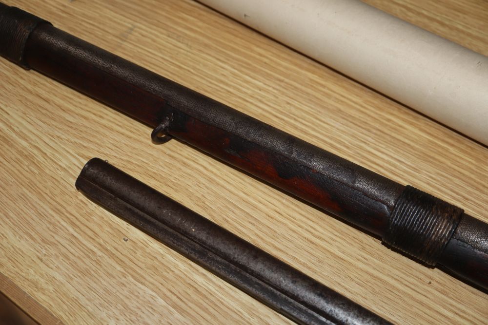 A 19th century percussion cap musket and an Eastern musket